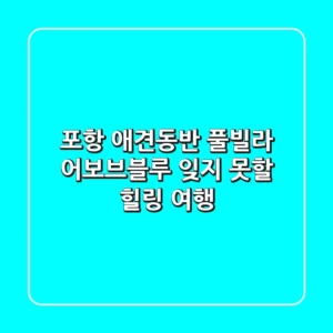포항 애견동반 풀빌라: 어보브블루, 잊지 못할 힐링 여행!