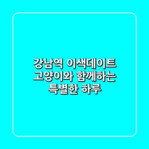 강남역 이색데이트: 고양이와 함께하는 특별한 하루🐾