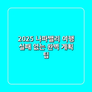 2025 나파밸리 여행, 실패 없는 완벽 계획 팁!