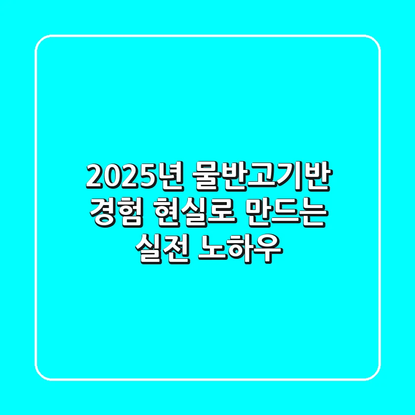 2025년, ‘물반고기반’ 경험 현실로 만드는 실전 노하우