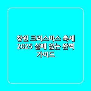창원 크리스마스 축제 2025, 실패 없는 완벽 가이드