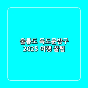 울릉도 독도문방구, 2025 여행 꿀팁!