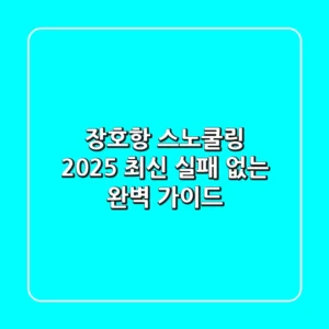 장호항 스노쿨링 (2025 최신) 실패 없는 완벽 가이드